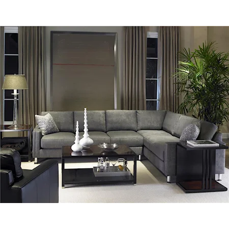 2 Piece Sectional with Metal Legs